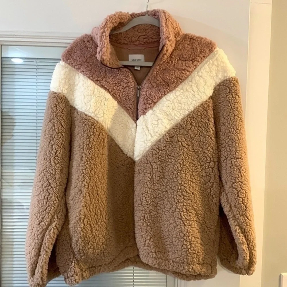 NWOT Nine West Pullover Teddy Jacket Size L